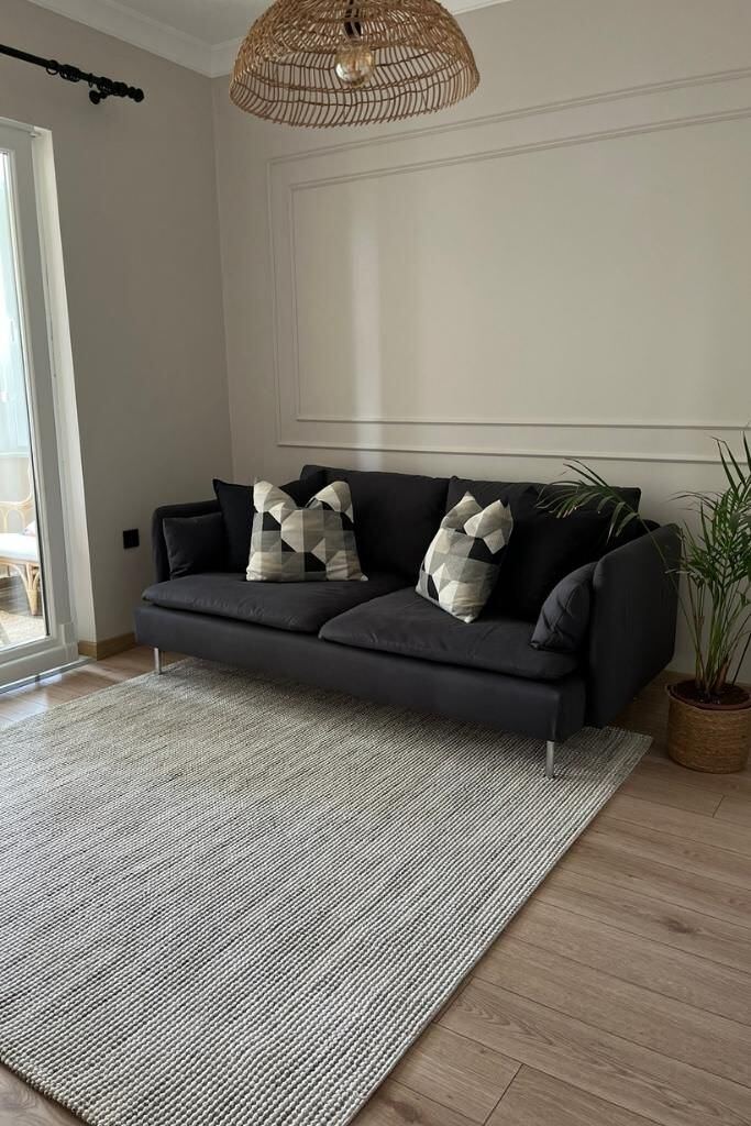 Gala 2201 Gri - Modern Bukle Halı Salon Halısı